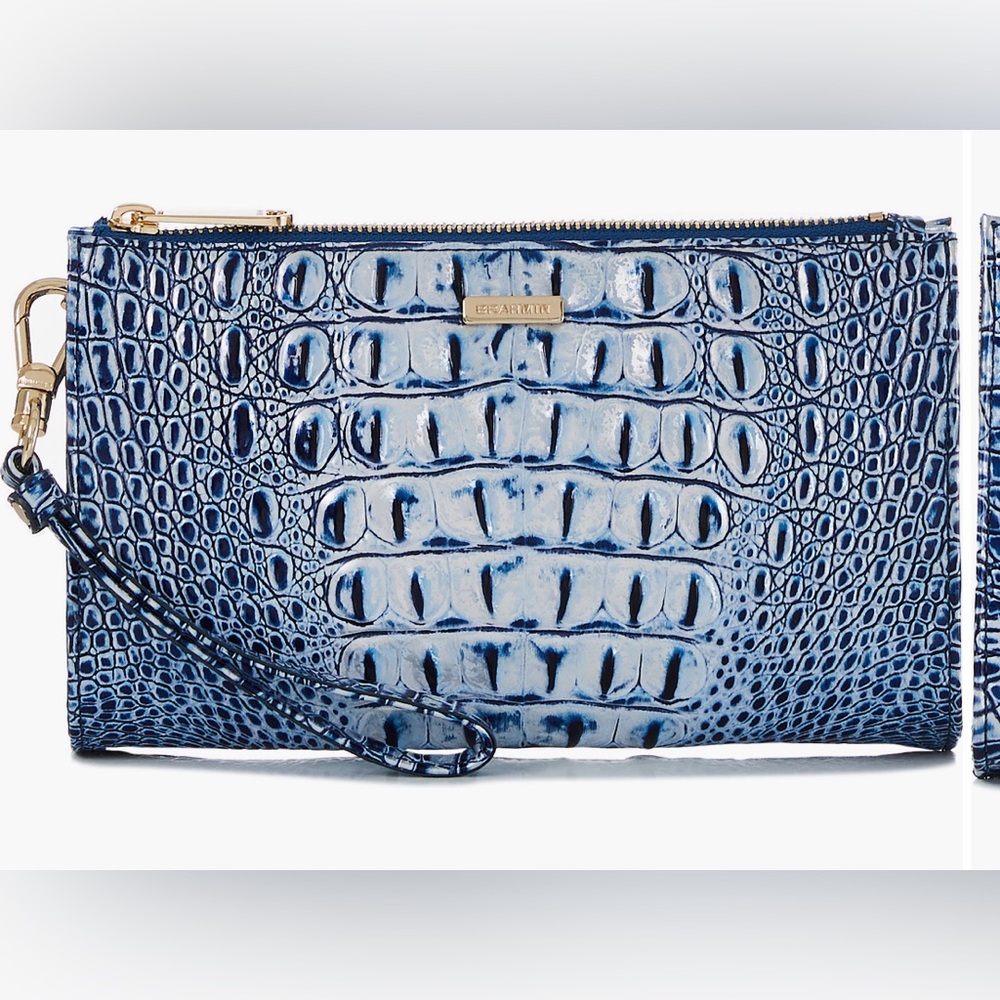 Flash Sale ⚡️NWT Brahmin Daisy Croc Embossed Leather Wallet.